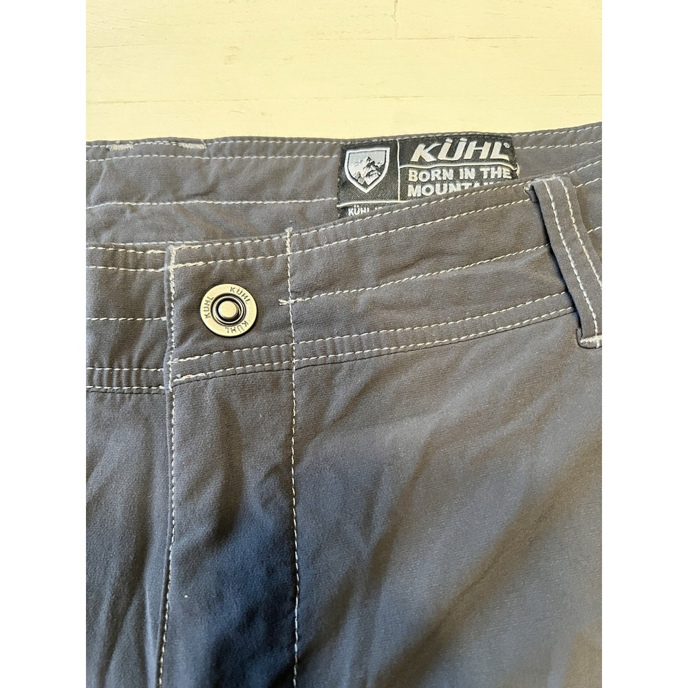 Kuhl Renegade Cargo Shorts Mens 40 Charcoal Gray Nylon Stretch Hiking Technical - Picture 4 of 5